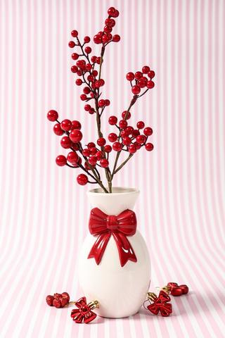 Ceramic Vase With Bow, 12x20cm