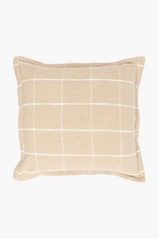 Textured Check Scatter Cushion, 55x55cm