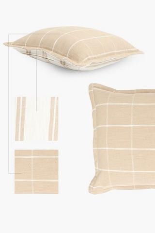 Textured Check Scatter Cushion, 55x55cm