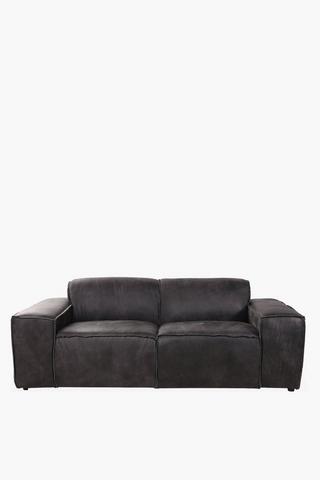 Brent Leather 3 Seater Sofa