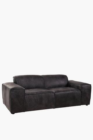 Brent Leather 4 Seater Sofa