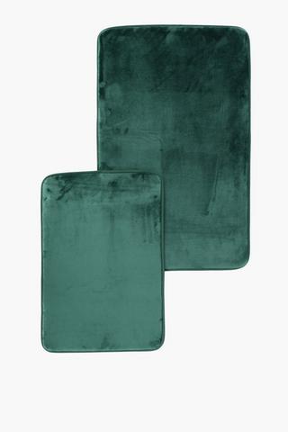 2 Piece Memory Foam Bath Mat Set