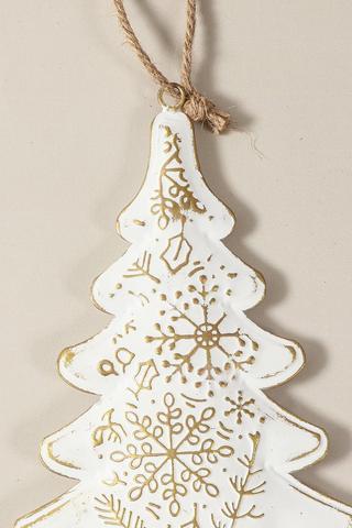 Hanging Metal Embossed Tree, 33cm
