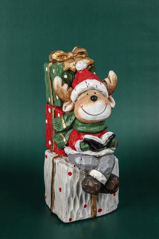 Reindeer Presents Statue, 34.5cm