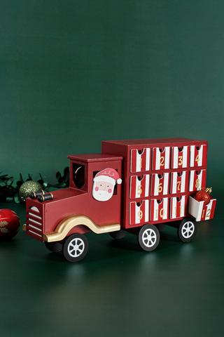 Santa Truck Advent Calender, 35x19cm