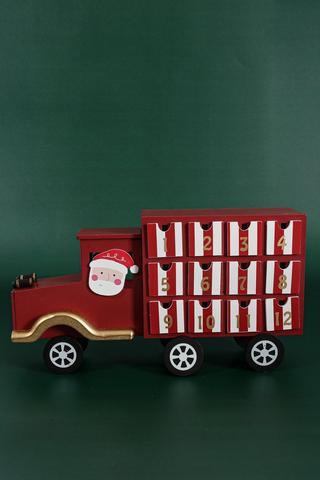 Santa Truck Advent Calender, 35x19cm