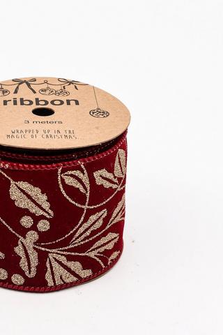 Glitter Velvet Ribbon, 3m