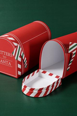 2 Pack Craft Santa Mail Box Gift Box, 25x15cm