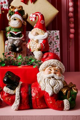 Lying Santa Statue, 29x35cm