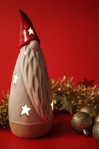 Led Star Santa Statue, 9x23cm
