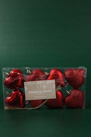 8 Pack Hanging Hearts