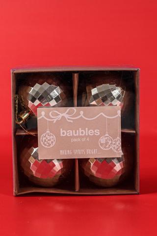 4 Pack Hanging Disco Baubles