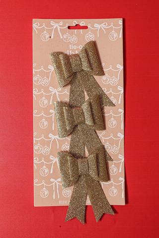 3 Pack Hanging Glitter Bows