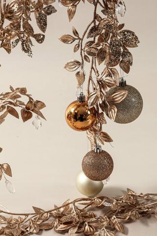 Glitter Flat Leaf Garland, 130cm