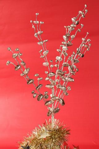 Glitter Leaf Filler Single Stem, 85cm
