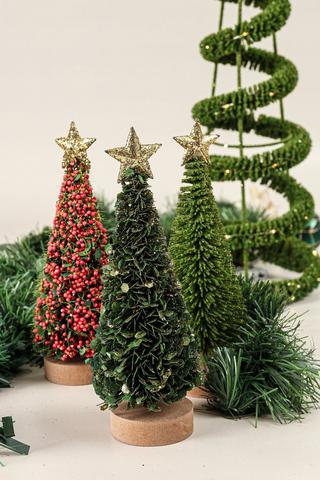 3 Pack Brush Festive Trees, 57cm