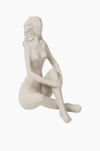Seated Lady Statue, 17x24cm