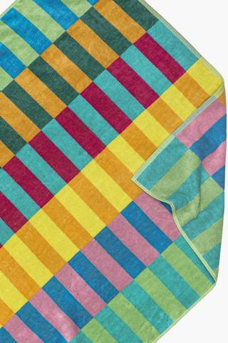 Cotton Jacquard Cabana Goa Stripe Beach Towel, 70x140cm