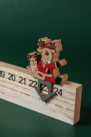 Reindeer Advent Slide, 40x9cm