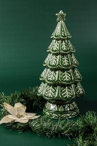 Embossed Ceramic Festive Tree, 28cm