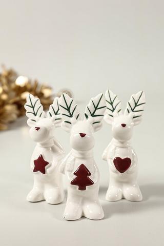 Assorted Mini Reindeer Statue, 4x12cm