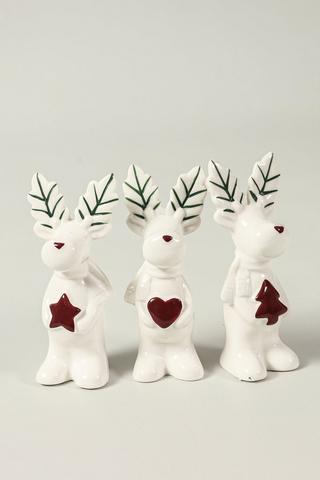 Assorted Mini Reindeer Statue, 4x12cm