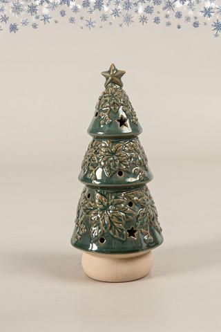 Led Embossed Festive Tree, 22.5cm