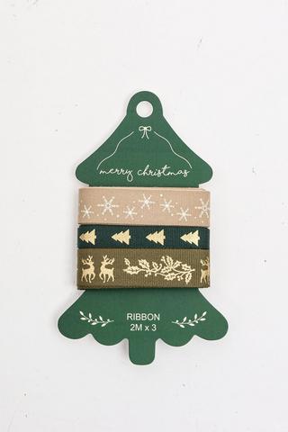 3 Pack Velvet Ribbon, 2m