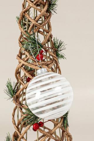 Hanging Handpaint Stripe Bauble