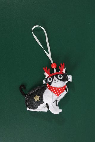 Hanging Felt Penny Cat