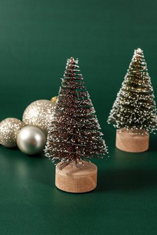 Led Brush Festive Tree, 14cm