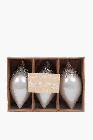 3 Pack Hanging Pearl Droplets, 13cm