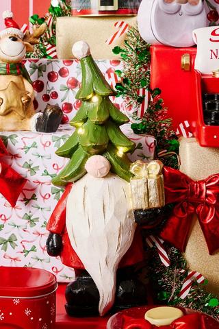 Led Santa Present Statue, 41cm