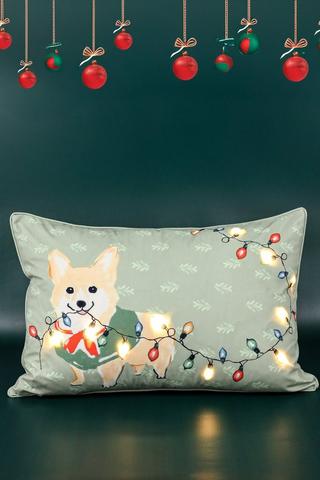 Christmas Light Up Petsmas Scatter Cushion, 40x60cm