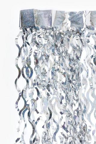 Iridescent Check Fringe Party Backdrop