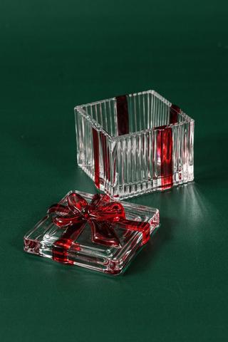 Glass Trinket Box, 7x6cm