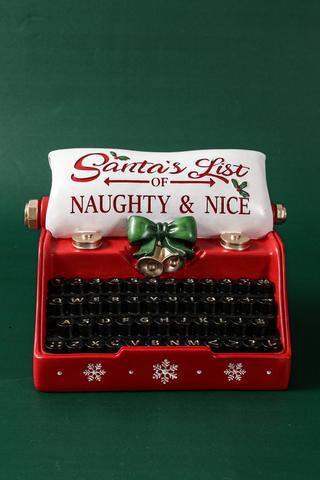 Santa List Typewriter, 26x18cm