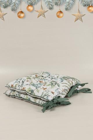 Colab Sue Crick 2 Pack Christmas Chairpad, 40x40cm