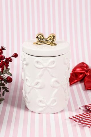 Bow Ceramic Storage Jar