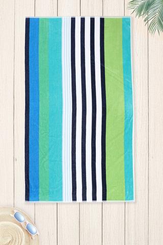 Cotton Jacquard Lindley Stripe Towel, 85x160cm