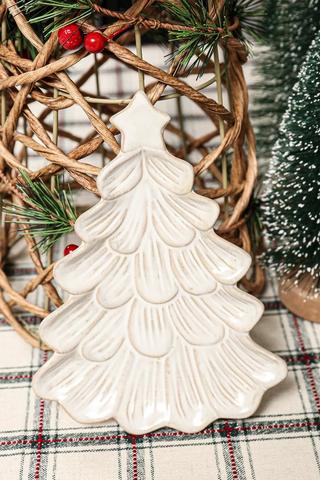 Kraft Tree Ceramic Platter, Small