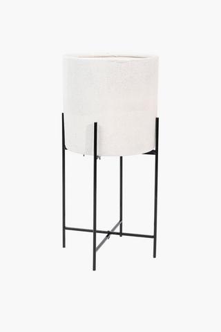 Glazed Ceramic Standing Planter, 23x50cm