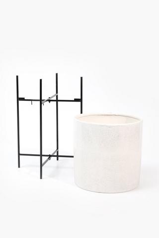 Glazed Ceramic Standing Planter, 23x50cm