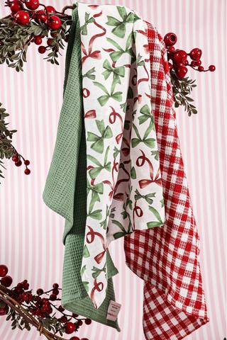 2 Pack Festive Tea Towel Set