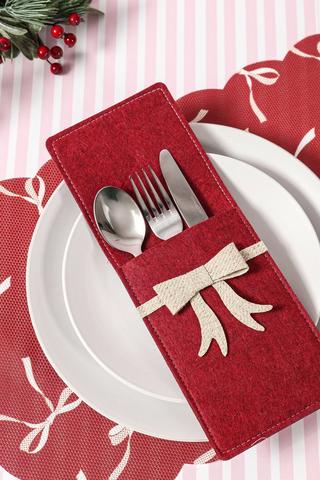 Bow Felt Cutlery Pocket