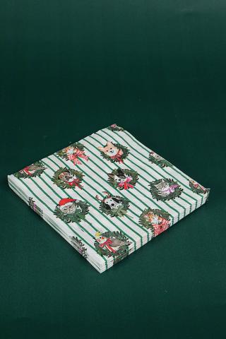 20 Pack Festive Pet Wreath Serviettes