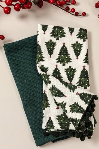 2 Pack Festive Tea Towels