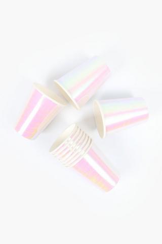 10 Pack Iridescent Paper Cups
