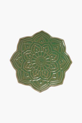 Lotus Madala Candle Plate, 12x2.5cm