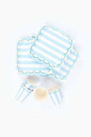 36 Pack Scallop Stripe Dining Party Pack